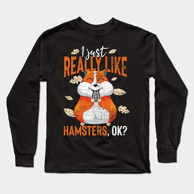 hamster vintage rodent Long Sleeve T-Shirt by ShirtsShirtsndmoreShirts